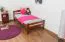Kinderbett / Jugendbett "Easy Premium Line" K1/2n, Buche Vollholz massiv kirschrot lackiert - Liegefläche: 90 x 190 cm