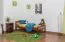 Kinderbett / Jugendbett "Easy Premium Line" K1/2n, Buche Vollholz massiv kirschrot lackiert - Liegefläche: 90 x 190 cm