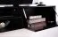 Moderner TV-Unterschrank mit zwei Türen Möllen 18, Farbe: Schwarz - Abmessungen: 30 x 180 x 40 cm (H x B x T), mit LED-Beleuchtung