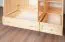 Kleiderschrank Massivholz natur 019 - 190 x 120 x 60 cm (H x B x T)