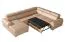 Wohnlandschaft Sladenia 07 in Sand mit Bettfunktion und Staukasten - 302 x 255 cm (B x T) - Ottomane: Links