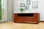 Kommode "Lopar" 10, Farbe: Nuss / Schwarz, teilmassiv - Abmessungen: 63 x 182 x 51 cm (H x B x T)