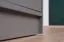 Schlichter Kleiderschrank mit Spiegel Hannut 38, Farbe: Anthrazit - Abmessungen: 190 x 150 x 56 cm (H x B x T)