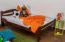 Buche Bett 120 x 200 cm Dunkelbraun Abbildung