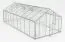 Gewächshaus Endivie XL18, HKP 6 mm, Grundfläche: 18,6 m² - Abmessungen: 640 x 290 cm (L x B)