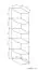 Eckregal Curug 12, Farbe: Nuss - Abmessungen: 188 x 34 x 34 cm (H x B x T)