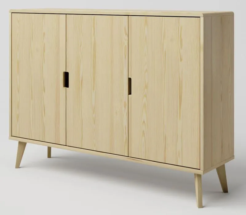 Kommode Kiefer massiv natur Aurornis 43 - Abmessungen: 104 x 142 x 40 cm (H x B x T)
