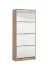 Schuhschrank mit vier Kipptüren Gradide 09, Farbe: Eiche Sonoma, Spiegel-Front, acht Fächer, ABS-Kanten, Maße: 155,5 x 67 x 28 cm, für den Vorraum