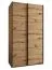 Kleiderschrank / Schiebetürenschrank | 245,5 x 140 x 64 cm | 2 Kleiderstangen | 2 Schiebetüren | 6 Fächer | 6 Einlegeböden | Farbe: Eiche Artisan