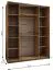 Kleiderschrank / Schiebetürenschrank | 2 Schiebetüren | 2 Kleiderstangen | 11 Fächer | 10 Einlegeböden |245,5 x 190 x 64 cm | Farbe: Kaschmir | Soft-Close