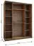 Kleiderschrank / Schiebetürenschrank | 2 Kleiderstangen | 2 Schiebetüren | 245,5 x 200 x 64 cm | 10 Einlegeböden | 11 Fächer | Farbe: Schwarz | Soft-Close