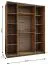 Kleiderschrank / Schiebetürenschrank | 245,5 x 190 x 64 cm | 2 Kleiderstangen | Soft-Close | 2 Schiebetüren | Spiegel | Farbe: Kaschmir | 11 Fächer