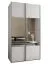 Kleiderschrank / Schiebetürenschrank | Spiegel | 6 Fächer | 2 Schiebetüren | 245,5 x 140 x 64 cm | 2 Kleiderstangen | Soft-Close-Funktion | Farbe: Weiß