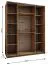 Kleiderschrank / Schiebetürenschrank | Farbe: Weiß | 245,5 x 190 x 64 cm | 11 Fächer | 2 Schiebetüren | 2 Kleiderstangen | Spiegel | Soft-Close-Funktion