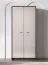 Kleiderschrank / Drehtürenschrank Mackenzie 01 | Farbe: Eiche Dunin / Kaschmir Hochglanz | Maße: 89 x 52 x 195 cm | Griffe: Metall | 2 Türen | 1 Kleiderstange