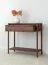 Konsolentisch | Sideboard | Farbe: Tabacco | Massivholz | Soft Close System | 1 Schublade | Eichenholz geölt | 1 Ablagefach | 83 x 33 x 80 cm | Seille 02 | gefräster Griff