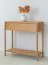Konsolentisch | Sideboard | Massivholz | Soft Close System | 1 Schublade | Eichenholz geölt | 1 Ablagefach | Farbe: Eiche | 83 x 33 x 80 cm | Seille 02 | gefräster Griff