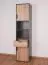 Jugendzimmer Schrank Sprimont 05, Farbe: Grau / Eiche - Abmessungen: 195 x 45 x 40 cm (H x B x T)