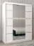150 cm breiter Kleiderschrank mit 2 Türen | 5 Fächer | Farbe: Weiß Abbildung