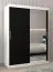 150 cm breiter Kleiderschrank mit 5 Fächern und 2 Türen | Farbe: Weiß / Schwarz Abbildung
