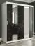 Zweitüriger Kleiderschrank mit Marmor Optik Ätna 15, Farbe: Weiß matt / Schwarzer Marmor - Abmessungen: 200 x 180 x 62 cm (H x B x T), mit genügend Stauraum