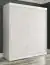 Außergewöhnlicher Kleiderschrank mit Marmor Optik Ätna 40, Farbe: Weiß matt / Weißer Marmor - Abmessungen: 200 x 180 x 62 cm (H x B x T), mit genügend Stauraum