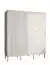 Kleiderschrank mit 10 Fächer Jotunheimen 163, Farbe: Weiß - Abmessungen: 208 x 180,5 x 62 cm (H x B x T)
