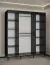 Schiebetürenschrank mit 10 Fächern Jotunheimen 260, Farbe: Schwarz - Abmessungen: 208 x 180,5 x 62 cm (H x B x T)
