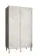 Moderner Kleiderschrank mit Marmor-Optik Jotunheimen 39, Farbe: Weiß - Abmessungen: 208 x 120,5 x 62 cm (H x B x T)
