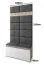 1 Meter breite Garderobe 01 mit Sitzbank/Wand gepolstert, Artisan/Schwarz/Light Black, 15 x 100 x 40 cm, für 8 Paar Schuhe, 6 Kleiderhaken, 4 Fächer