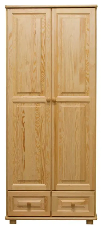 Kleiderschrank, Farbe: Natur 190x90x60 cm Abbildung