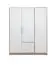 Drehtürenschrank / Kleiderschrank Hannut 07, Farbe: Weiß / Eiche - Abmessungen: 190 x 150 x 56 cm (H x B x T)