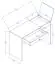 Schreibtisch Sirte 10, Farbe: Eiche / Weiß / Schwarz matt -  Abmessungen: 82 x 120 x 50 cm (H x B x T)