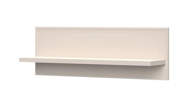 Schlichtes Wandregal Neiafu 125, Farbe: Kaschmir, Maße: 30 x 90 x 21 cm, aus hochwertigen Materialien, für Wohnzimmer