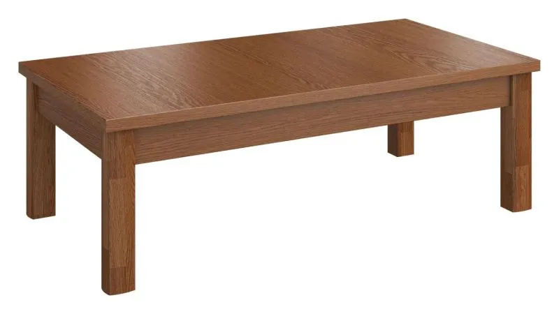 Clubtisch Couchtisch Wohnzimmertisch Eiche teilmassiv Farbe: Walnuss 40x120x70 cm Abbildung