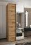 Kleiderschrank / Schiebetürenschrank | Farbe: Eiche Artisan | Soft-Close | Spiegel | 2 Kleiderstangen | 6 Fächer | 2 Schiebetüren | 245,5 x 120 x 64 cm