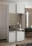 Kleiderschrank / Schiebetürenschrank | 245,5 x 100 x 64 cm | 2 Kleiderstangen | 2 Schiebetüren | Spiegel | Farbe: Weiß | Soft-Close | 6 Fächer