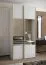 Kleiderschrank / Schiebetürenschrank | 245,5 x 100 x 64 cm | Farbe: Schwarz | Soft-Close | Spiegel | 2 Kleiderstangen | 2 Schiebetüren | 6 Fächer