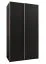 Kleiderschrank / Schiebetürenschrank | 245,5 x 140 x 64 cm | 2 Kleiderstangen | 2 Schiebetüren | Soft-Close | 6 Einlegeböden | 6 Fächer | Farbe: Schwarz