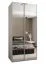 Kleiderschrank / Schiebetürenschrank | 245,5 x 120 x 64 cm | 6 Fächer | 6 Einlegeböden | 2 Kleiderstangen | 2 Schiebetüren | Farbe: Weiß | Soft-Close