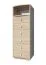 Kommode Rabaul 14, Farbe: Sonoma Eiche - Abmessungen: 138 x 49 x 40 cm (H x B x T)