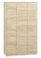 Schlafzimmer - Kleiderschrank, Farbe: Sonoma Eiche hell - 200 x 120 x 50 cm (H x B x T), mit 3 Türen, 2 Schubladen und 6 Fächern