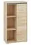 Kommode Mochis 08, Farbe: Sonoma Eiche hell inklusive 3 Farbeinsätzen - Abmessungen: 123 x 69 x 34 cm (H x B x T), mit 1 Tür und 6 Fächern