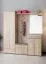 Garderobe mit genügend Stauraum Bratteli 06, Farbe: Eiche Sonoma - Abmessungen: 203 x 180 x 32 cm (H x B x T), mit Sitzkissen