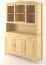 Esszimmerschrank, Vitrine, 150 cm breit, Kiefer massiv, Optik: Natur Abbildung