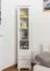 Regalschrank, Vitrine, 40 cm breit, Kiefer Holz-Massiv, Optik: Weiß Abbildung