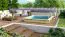 Pool 1 rechteckig aus Holz, Farbe: Natur KDI, Ø 476 cm, inkl. Leitern