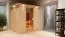 Sauna "Eemil" SET mit Kranz und Ofen 9 kW - 210 x 184 x 202 cm (B x T x H)