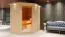 Sauna "Mika" mit Kranz - Farbe: Natur - 165 x 210 x 202 cm (B x T x H)