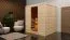 Sauna "Jonna" SET mit bronzierter Tür & Ofen BIO 9 kW Edelstahl - 196 x 196 x 200 cm (B x T x H)